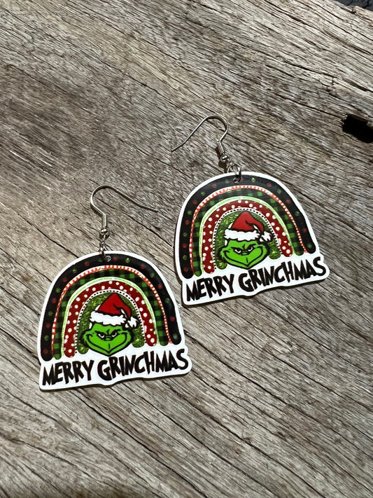 Xmas Grinchmas Christmas Earrings