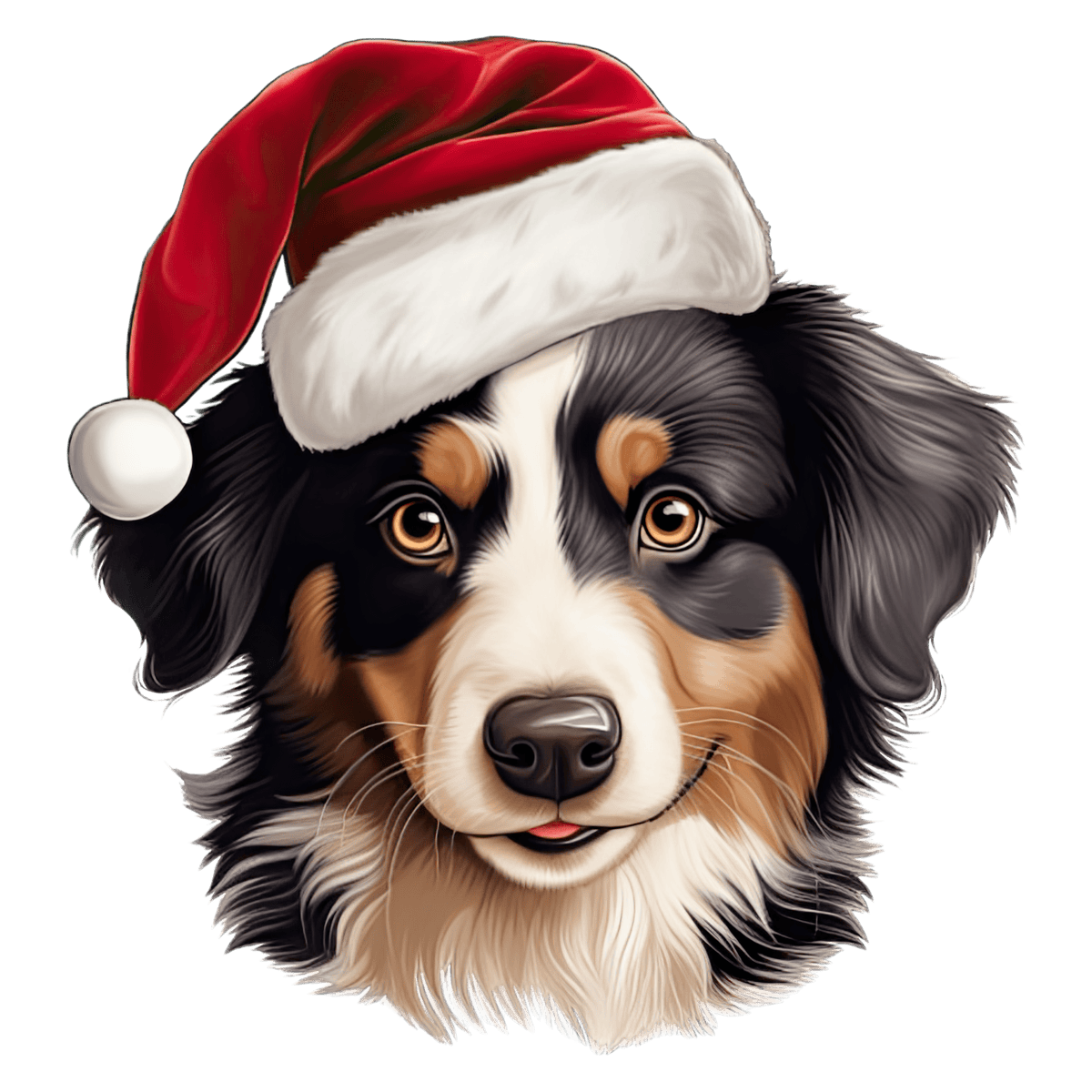 Mini American Shepard Xmas Dog Earrings