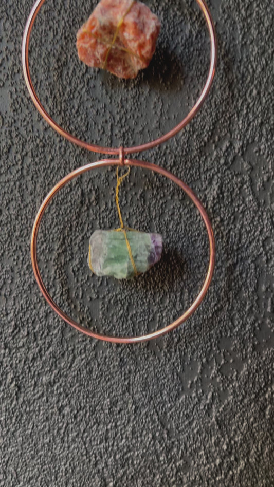 Chakra Gemstone Copper Rings