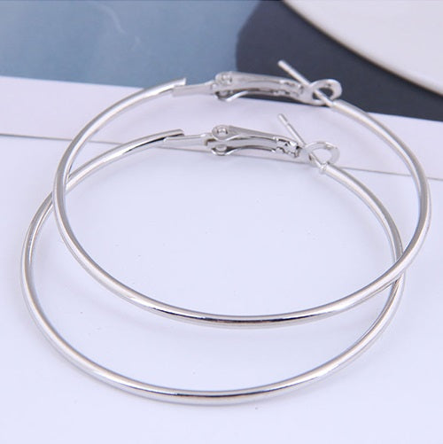Bold Silver Hoops