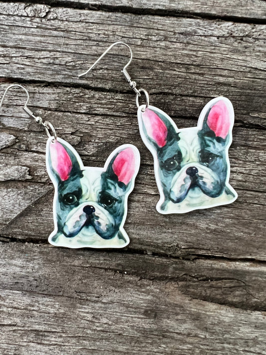 Boston Terrier Dog Earrings