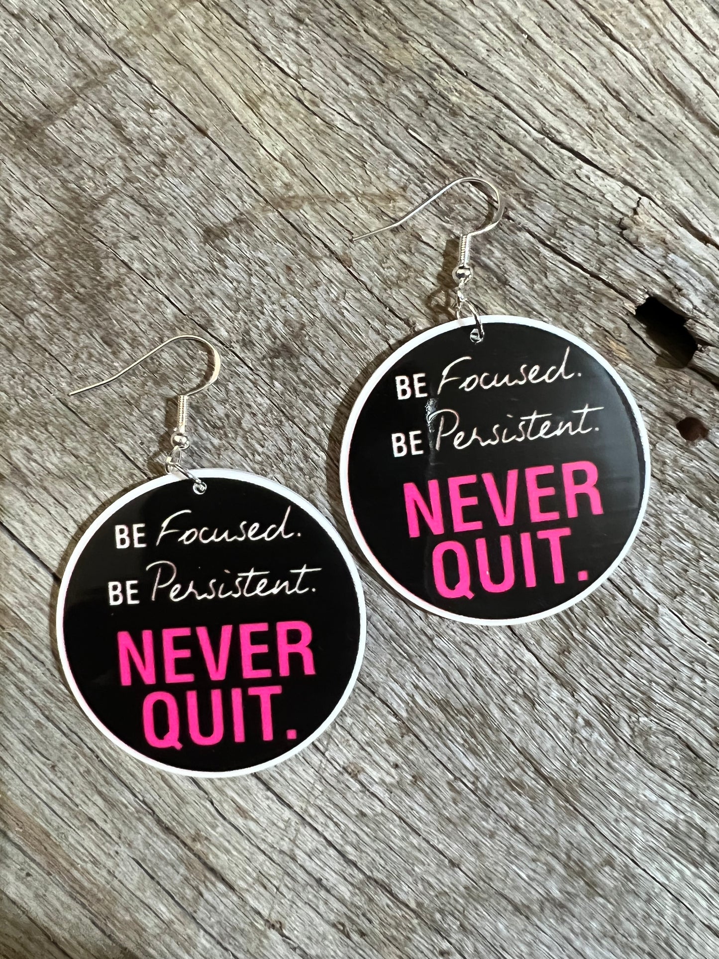 Never Quit Resin Earrings