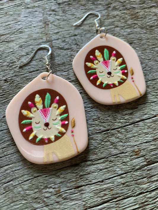 Boho Lion Earrings