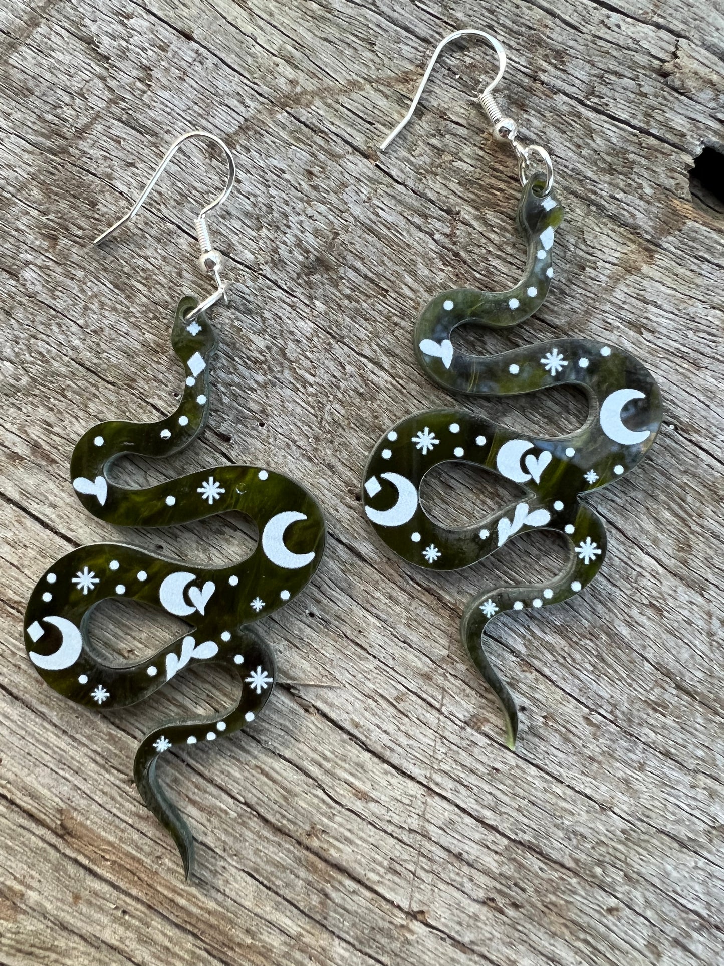 Moon Vibe Snake Earrings