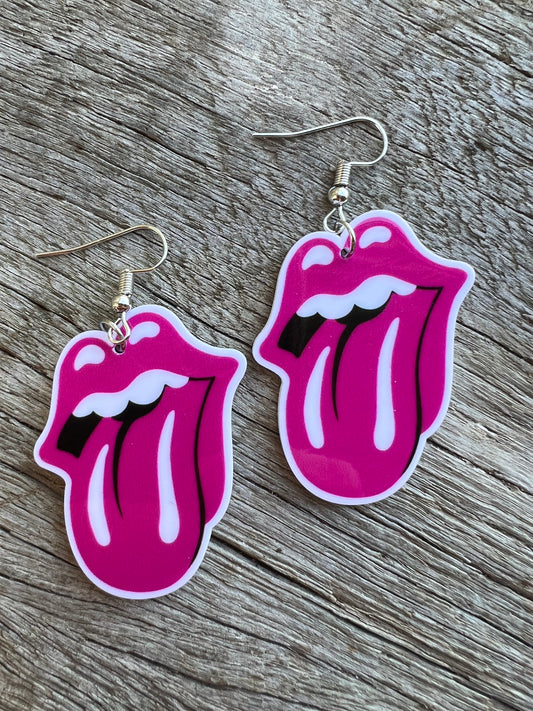 Pink Rock On Earrings
