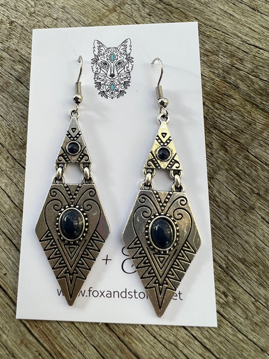 Luxe Silver Drop Metal Dangles