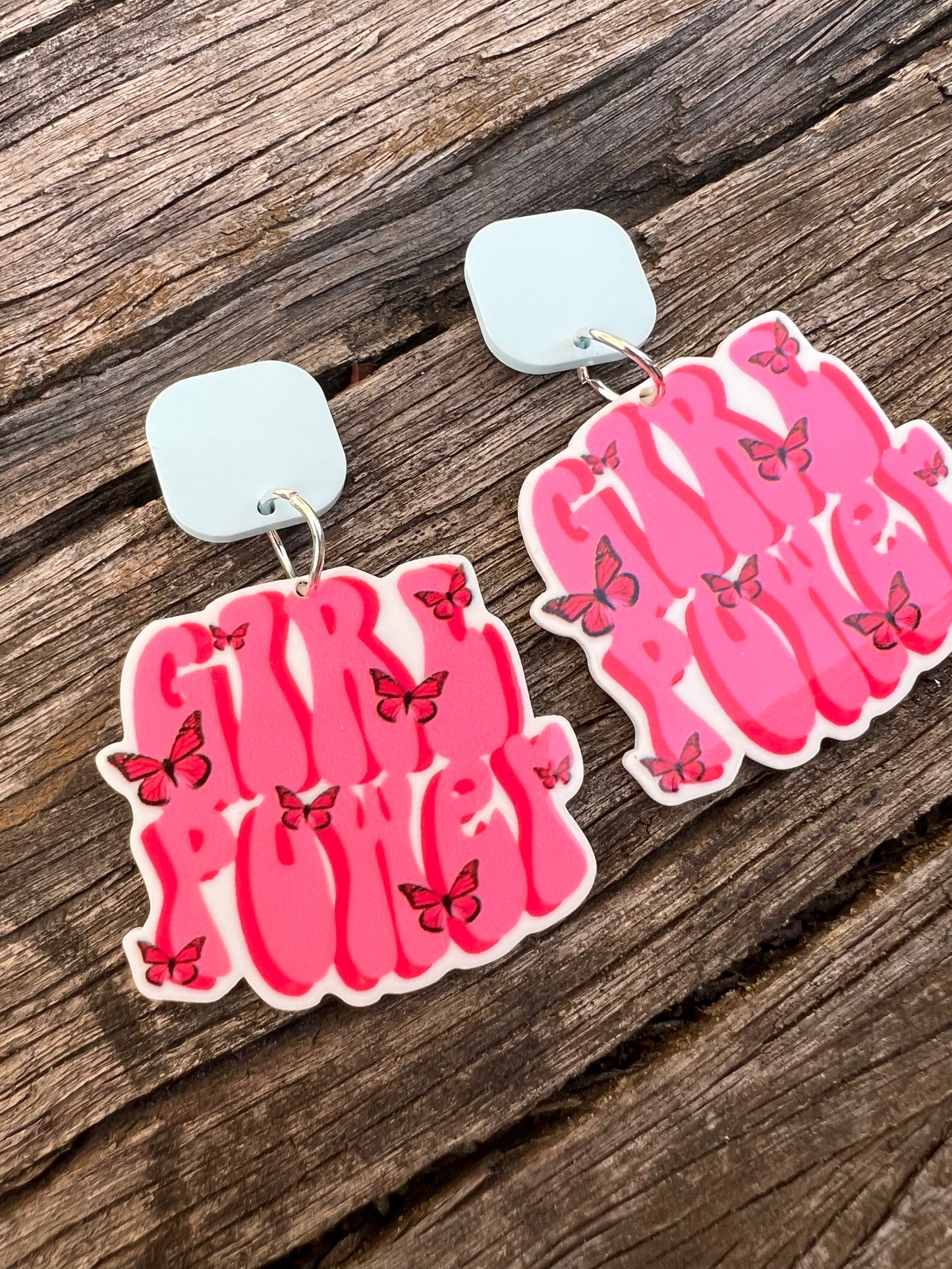 Girl Power Butterfly Earrings