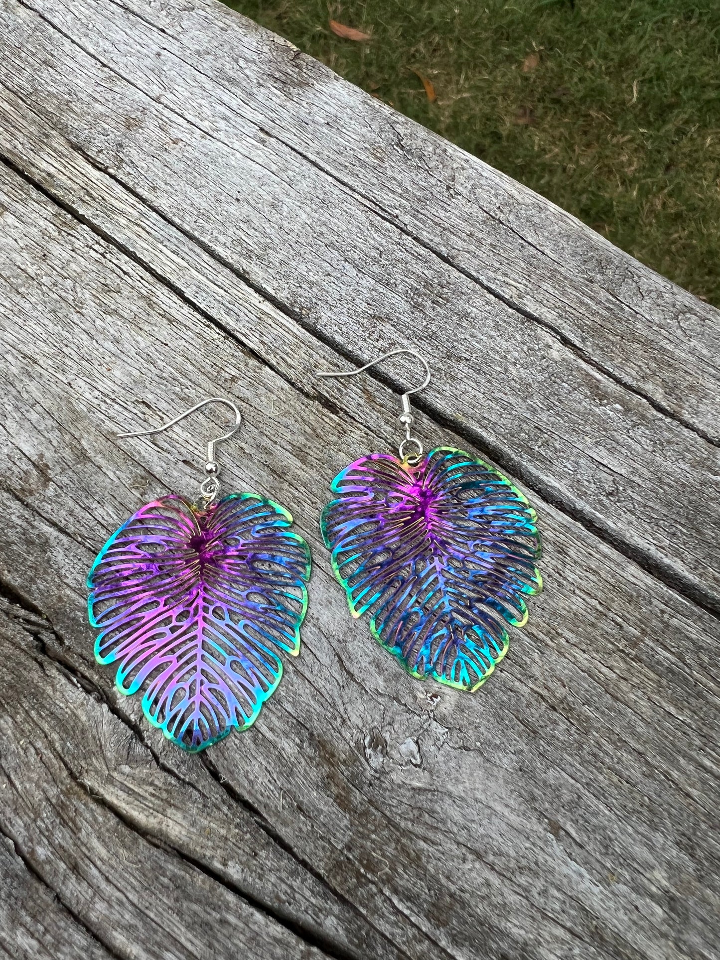 Iridescent Monstera Filigree