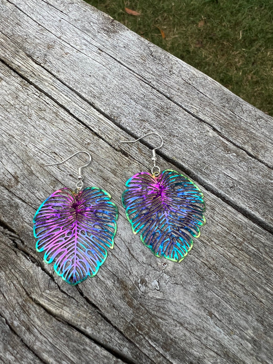 Iridescent Monstera  Filigree