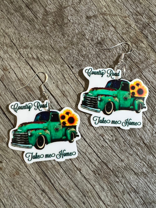 Country Road Resin Earrings