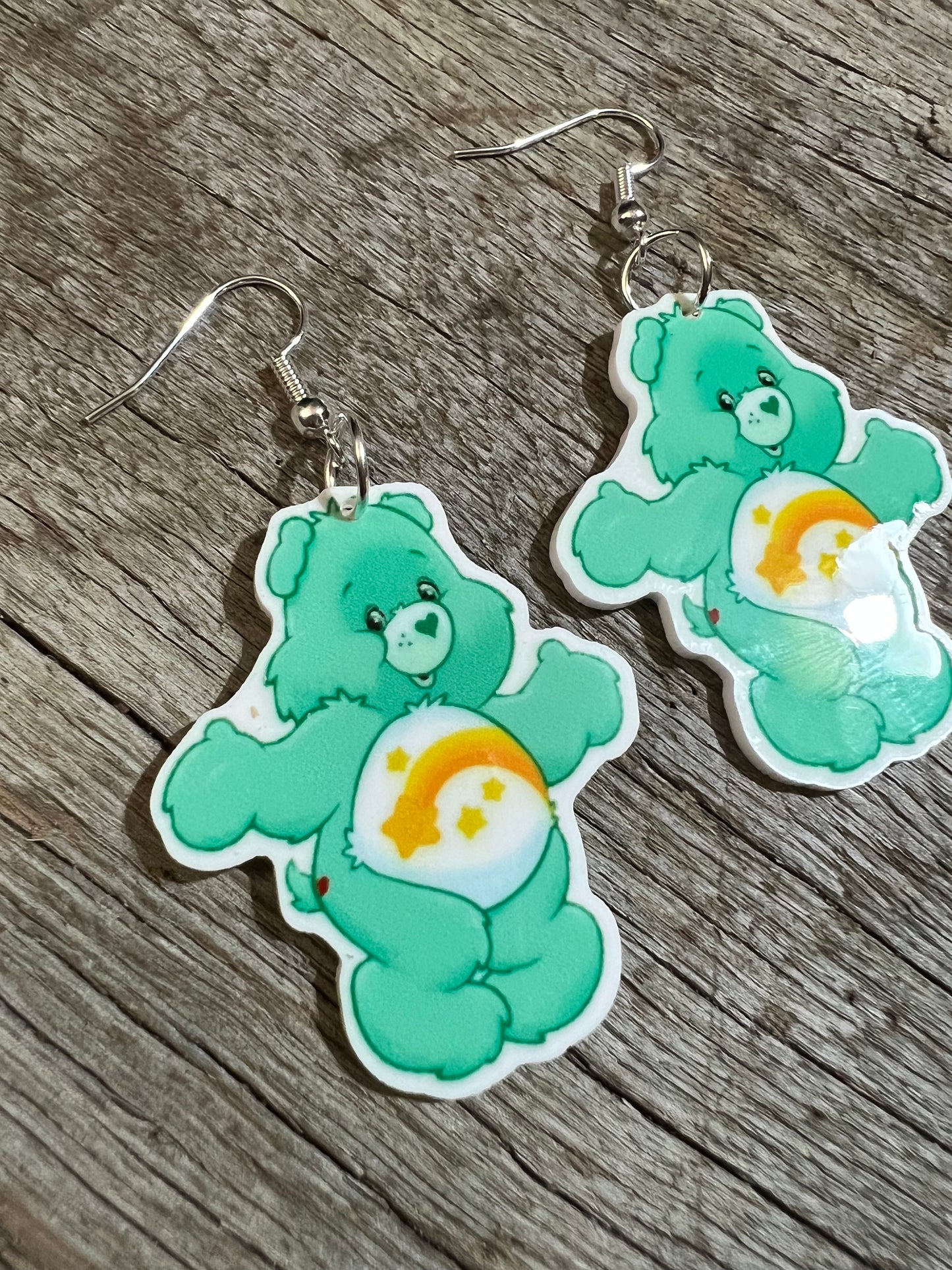 Minty Bear Plannar Earrings