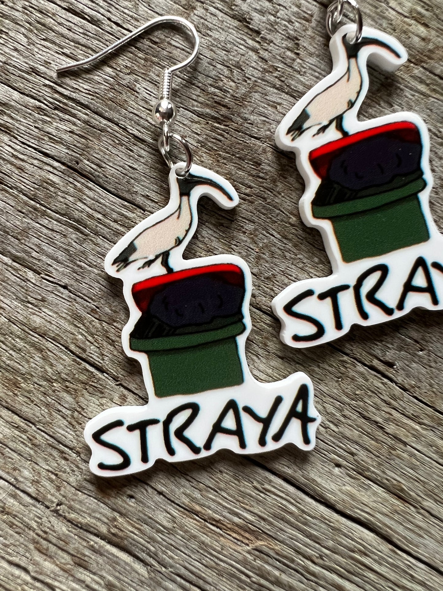 Ibis Bin Chicken Aussie Earrings