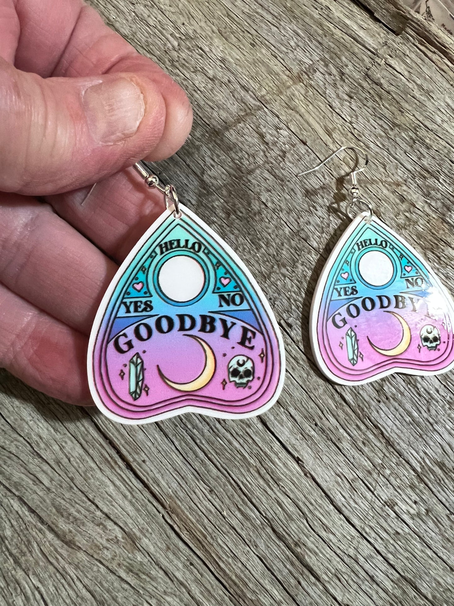 Goodbye Ouija Board Resin Earrings