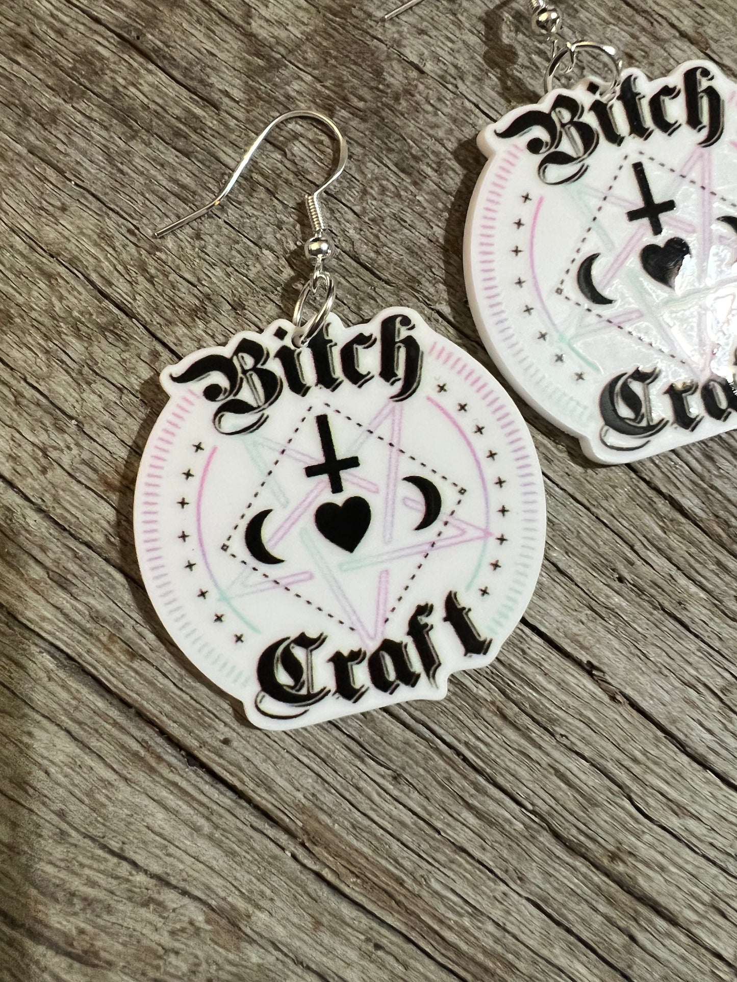 B#tch Craft Resin Earrings