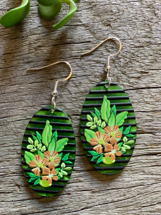 Oval Garden Earrings
