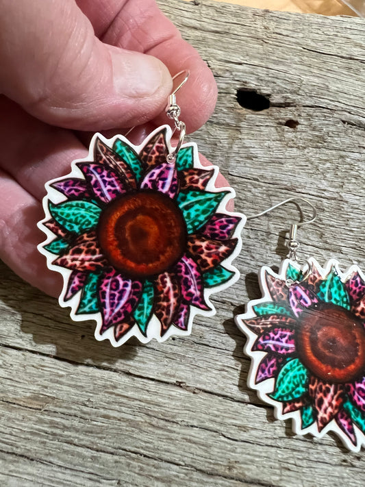Stunning Sunflower Earthy Earrings
