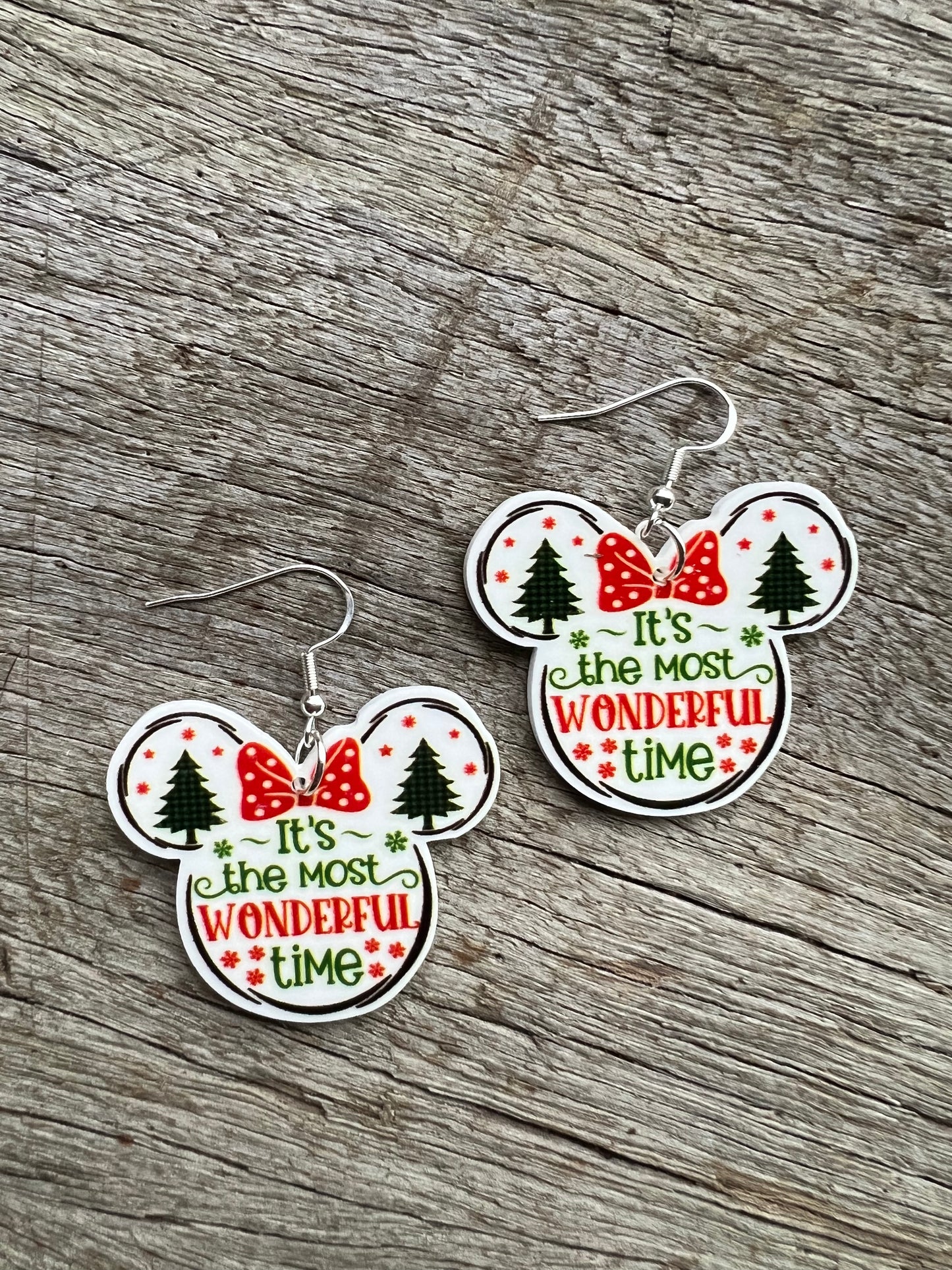 Minnie Beautiful Christmas Earrings