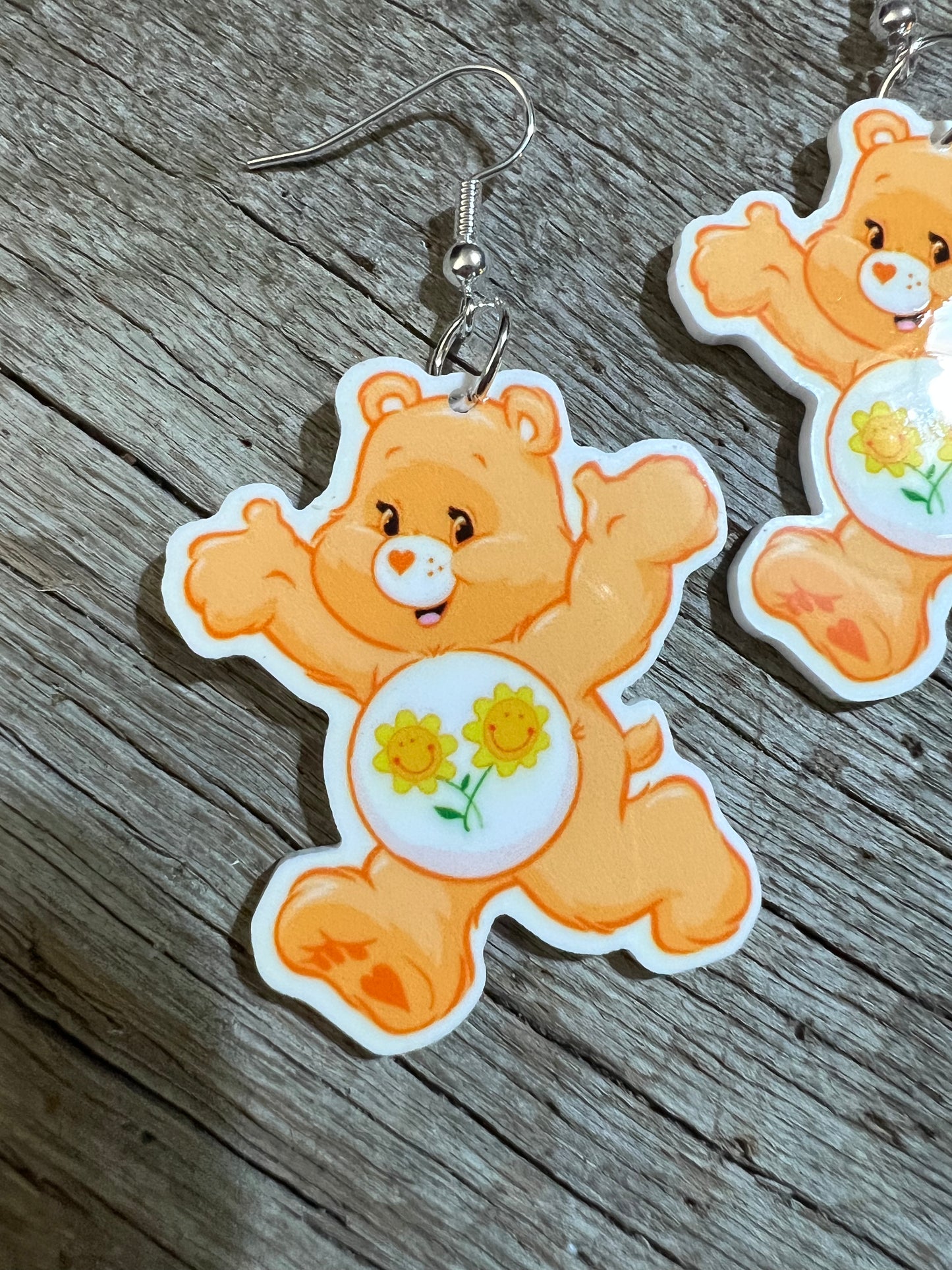 Sunflower Bear Plannar Earrings