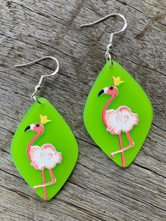 Queen Flamingo Earrings
