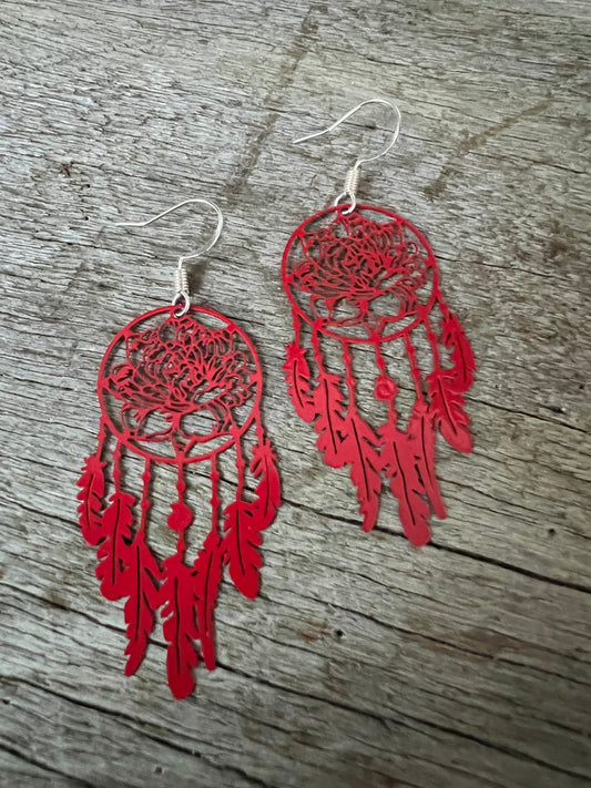 Red Lotus Dream Catcher Filigree