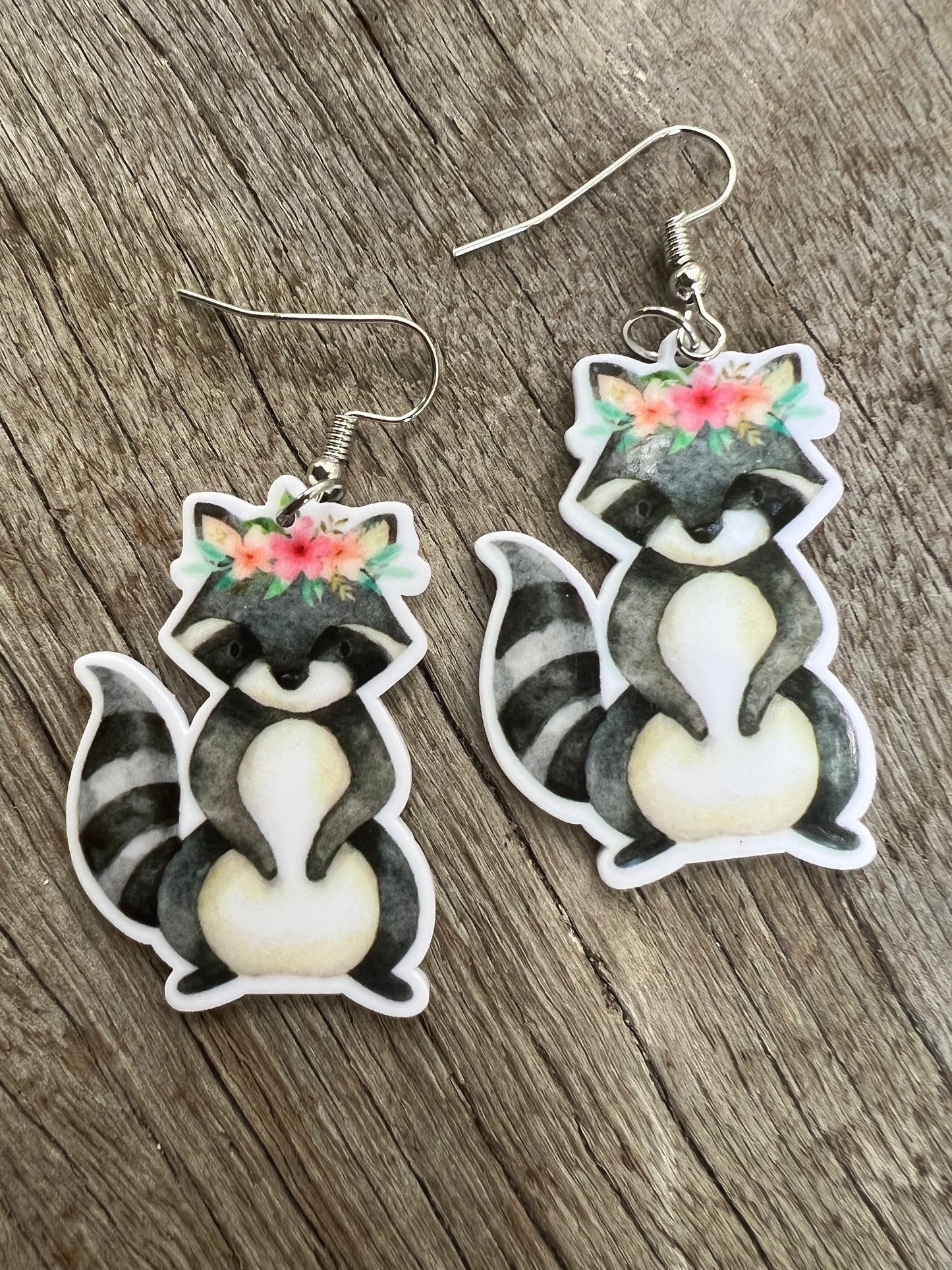 Boho Baby Racoon Earrings