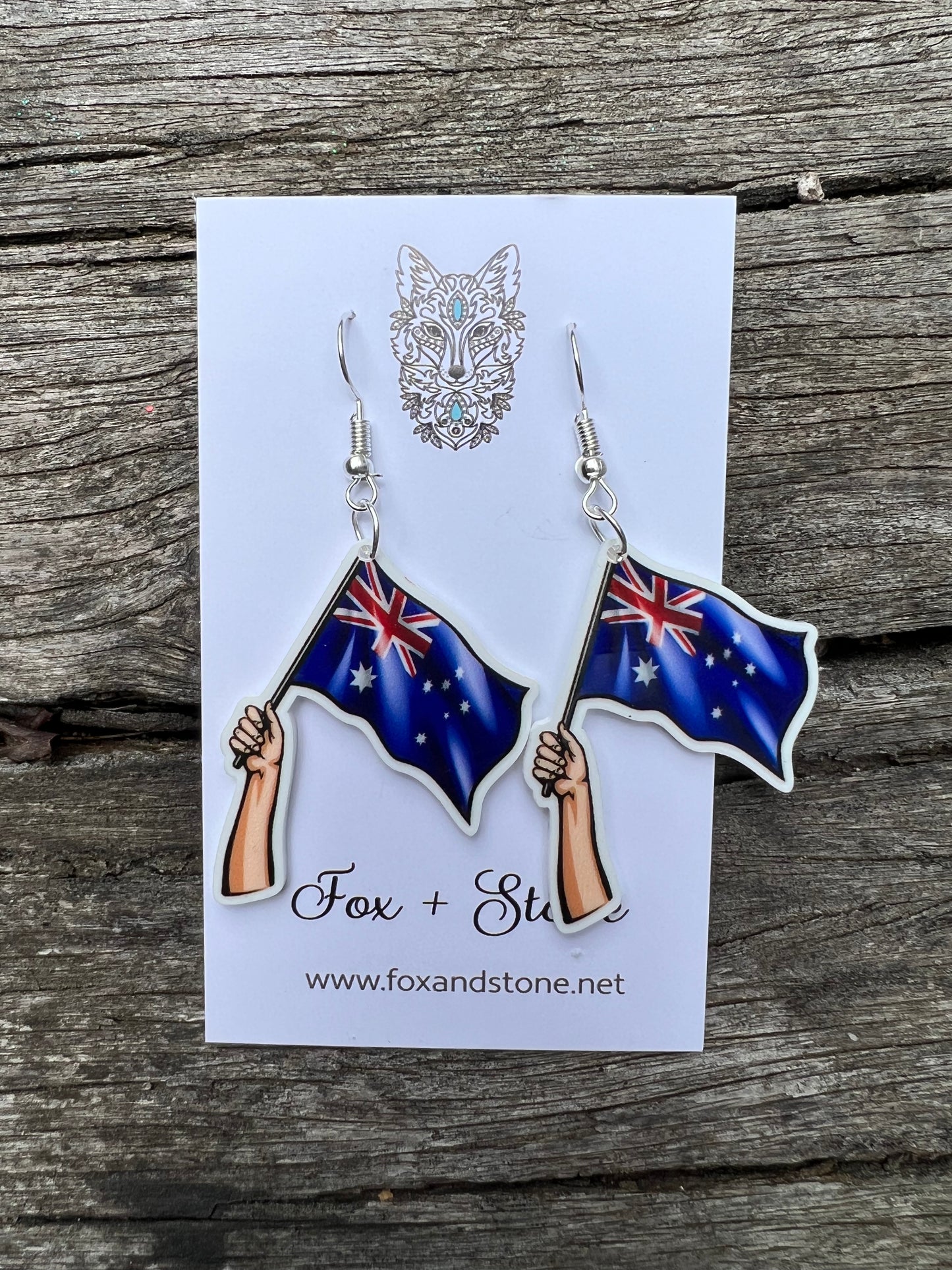 Australia Day Flag Earrings