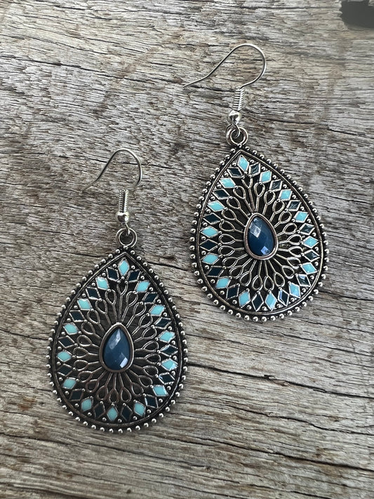 Beautiful Boho Teardrop Metal Dangles