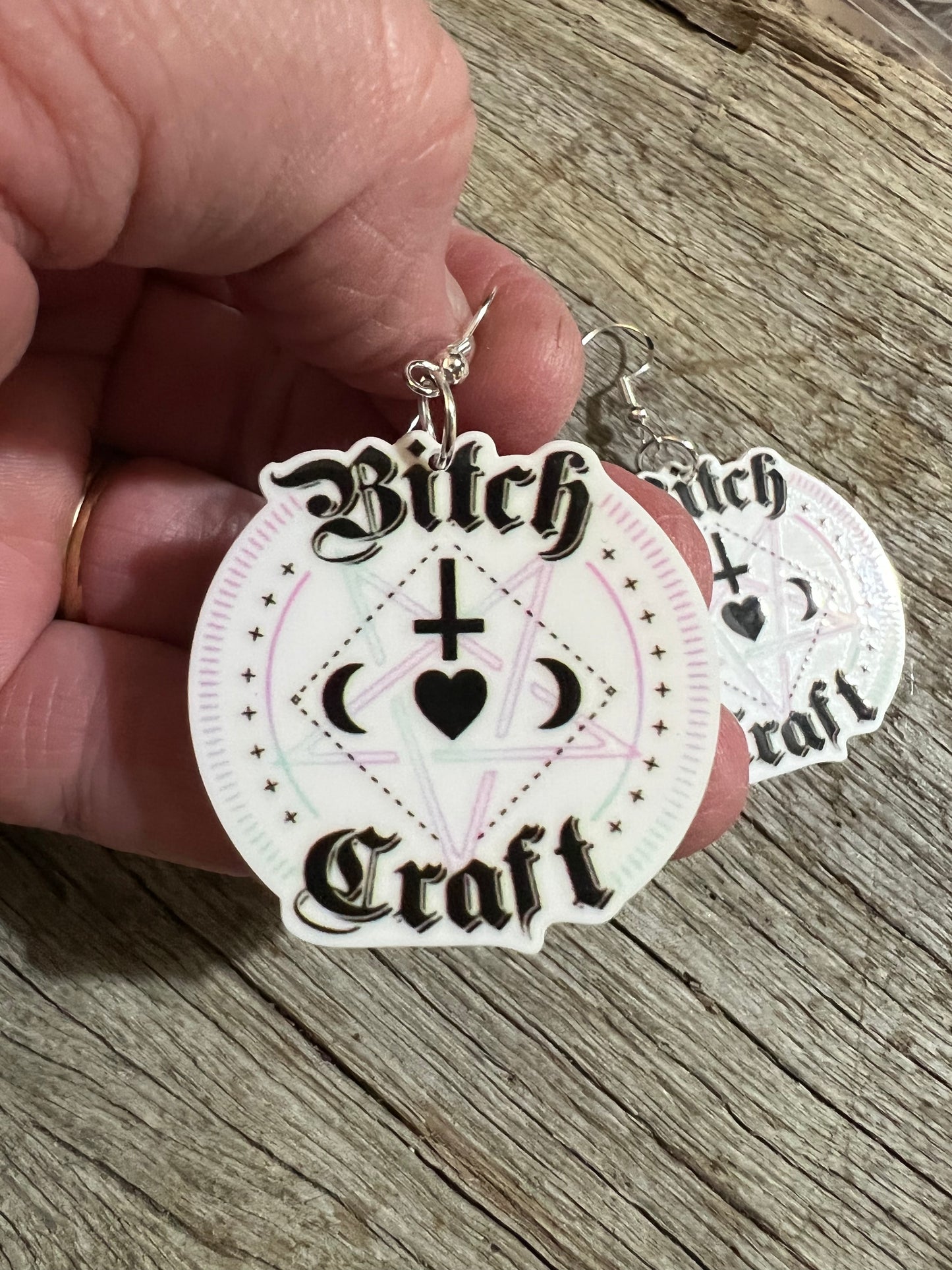 B#tch Craft Resin Earrings