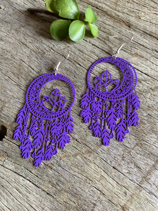 Purple Dream Catcher Crystal Filigree