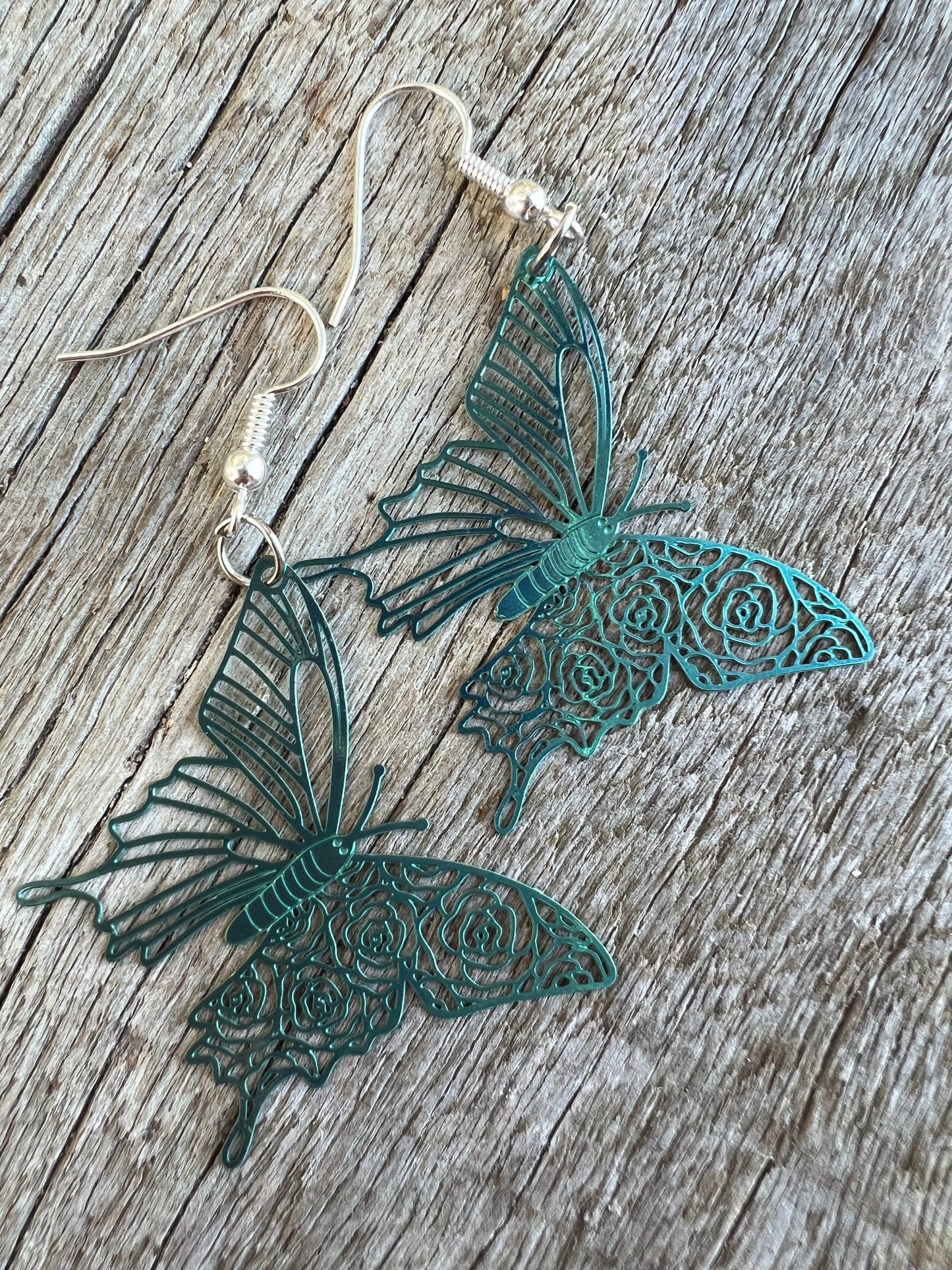 Esmeralda Butterfly Filigree Earrings