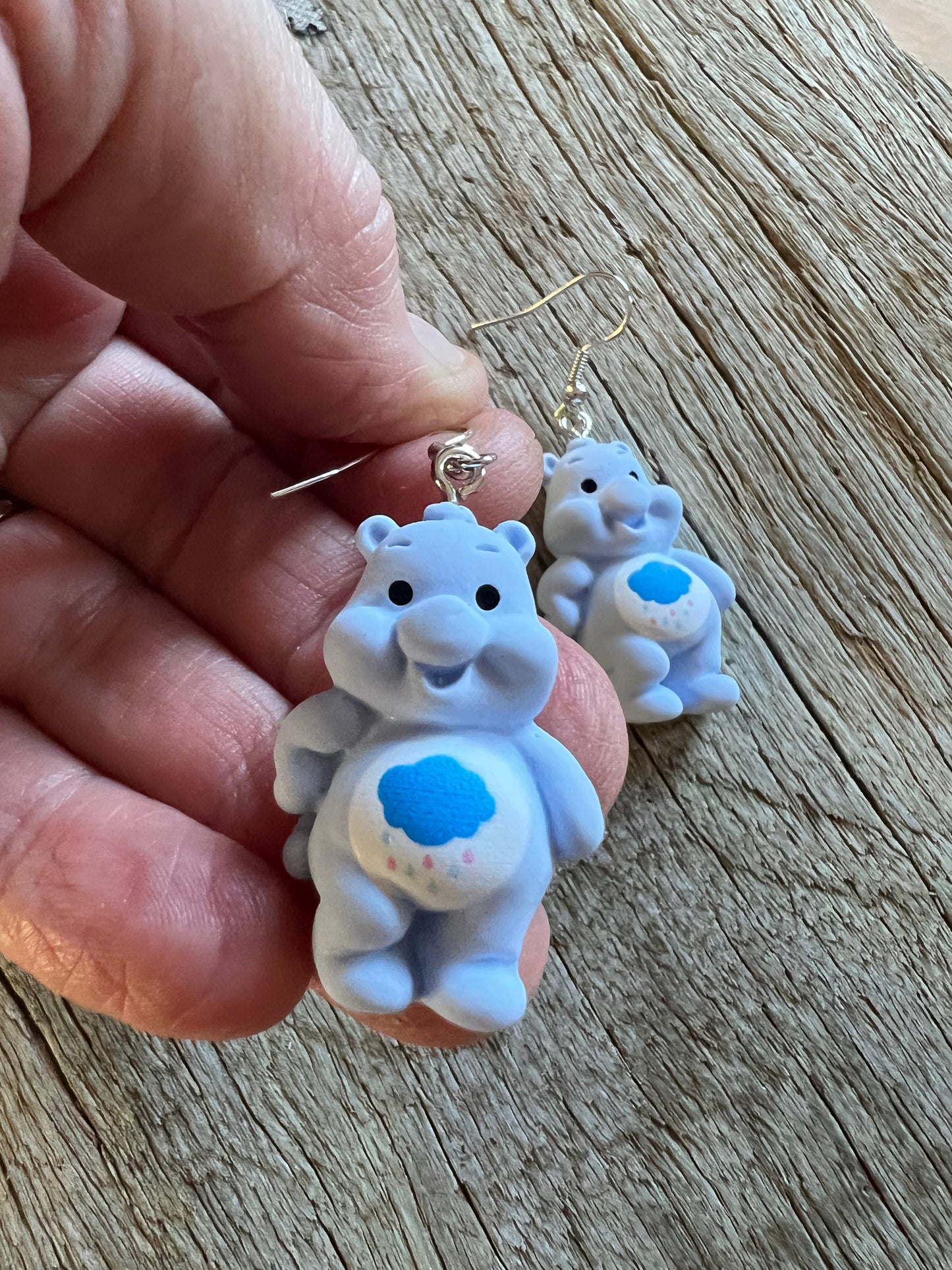 Baby Blue Bear Earrings