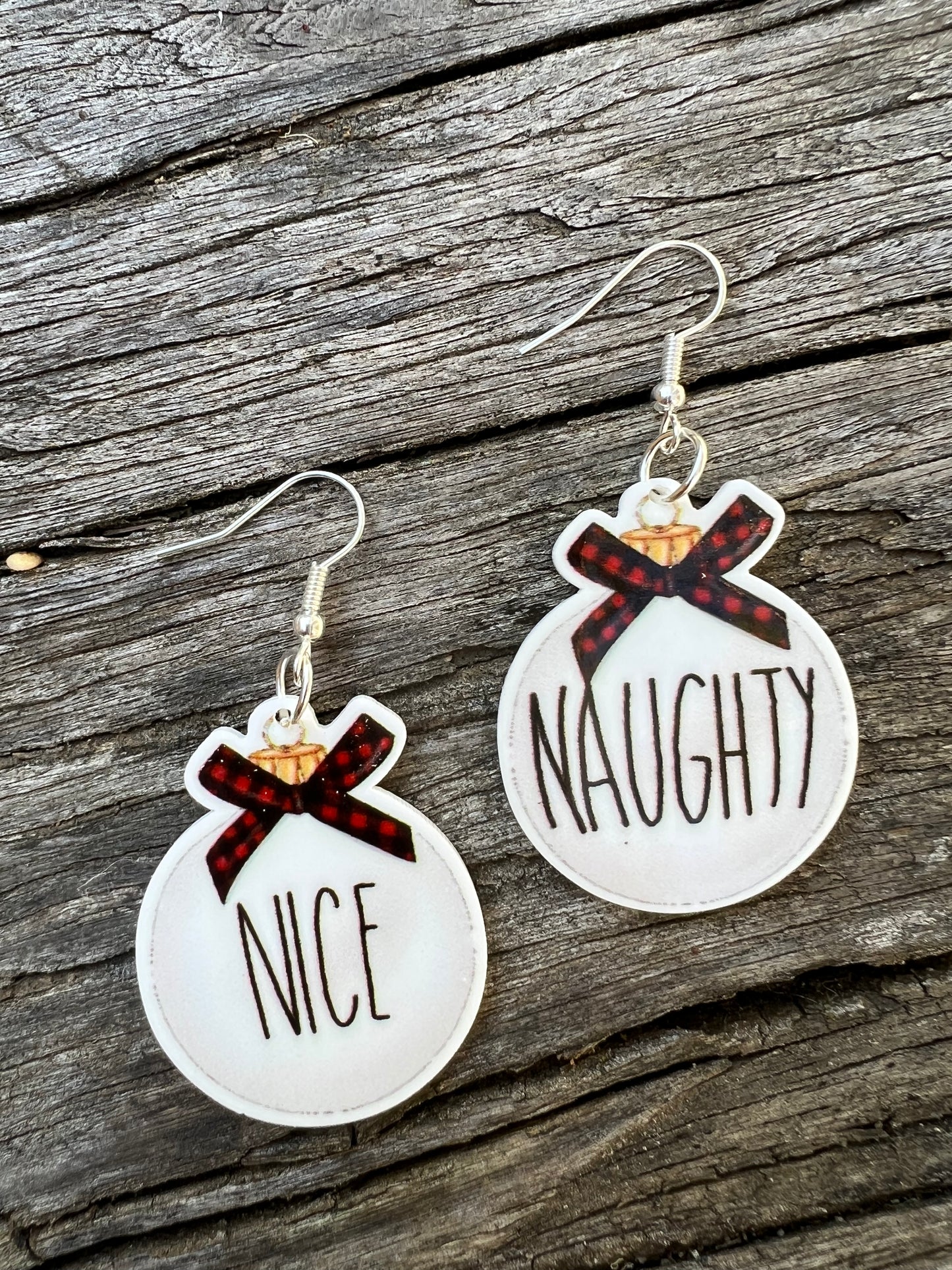 Naughty + Nice Christmas Earrings