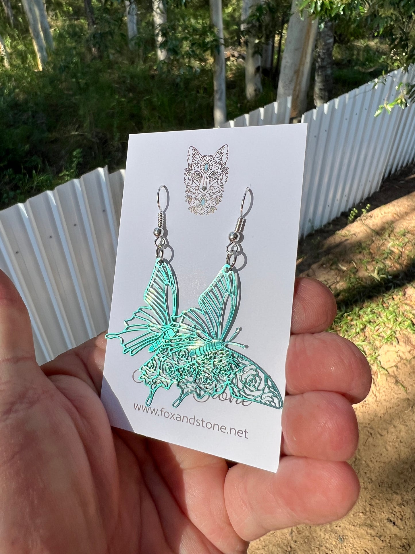 Esmeralda Butterfly Filigree Earrings