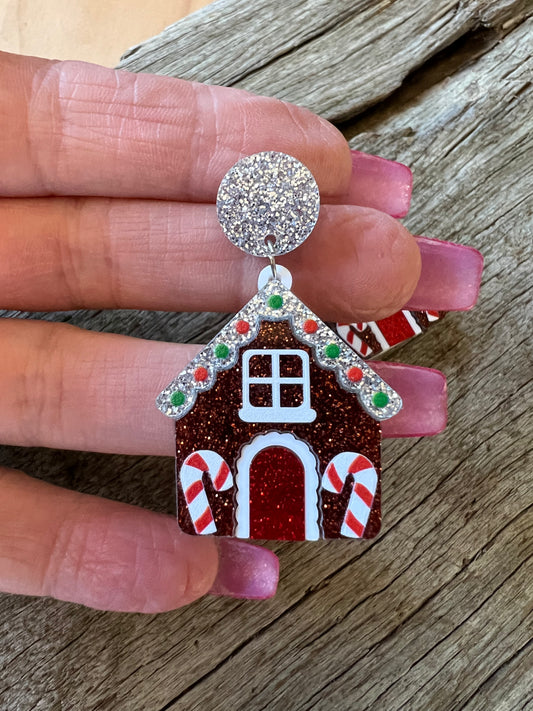 Gingerbread House Earrings