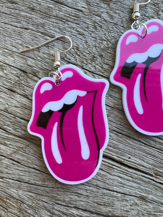 Pink Rock On Earrings