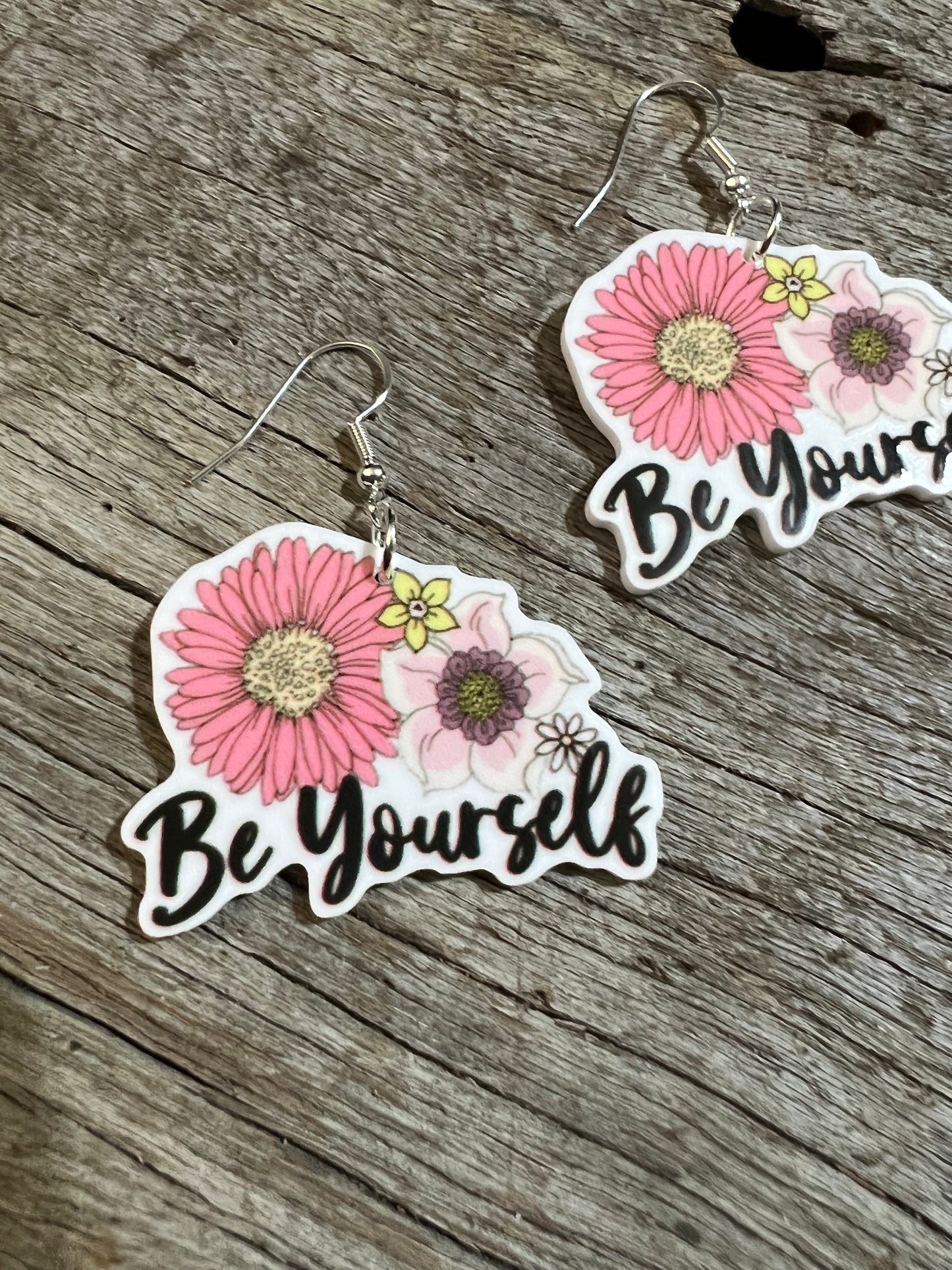 Be Yourself Flower Resin Earrings