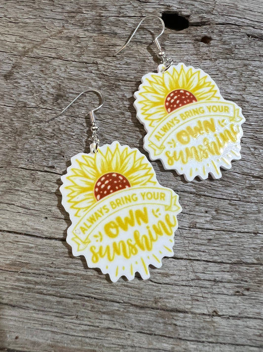 Always Bring The Sunshine Resin Earrings