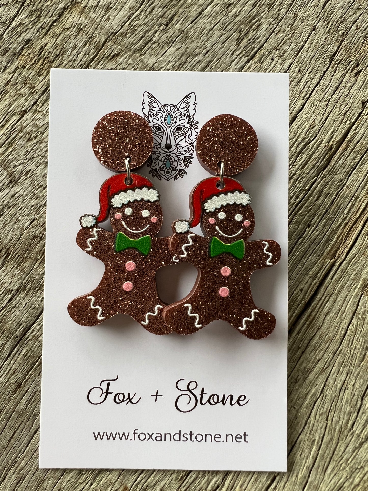 Christmas Gingerbread Man Earrings