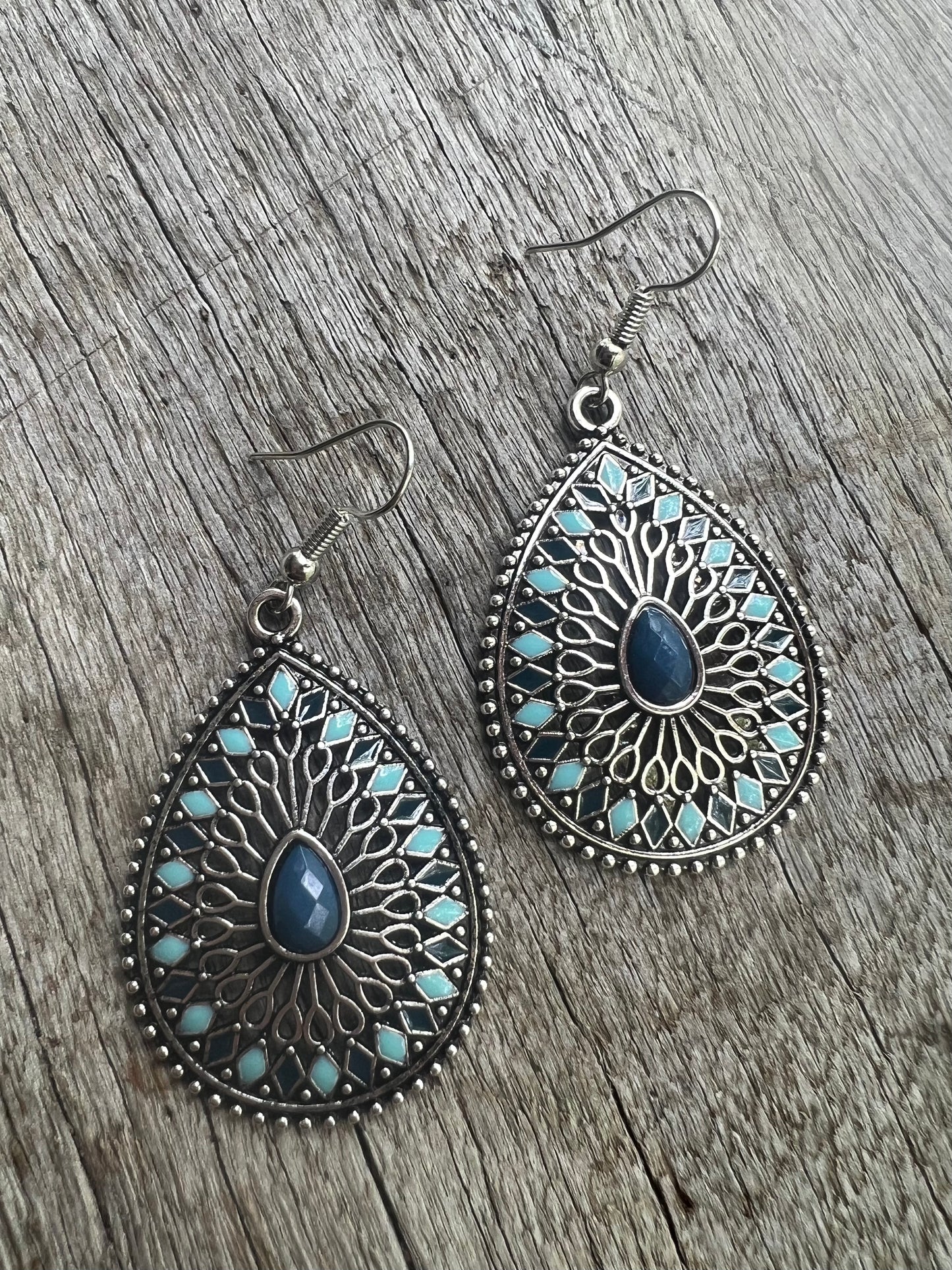 Beautiful Boho Teardrop Metal Dangles