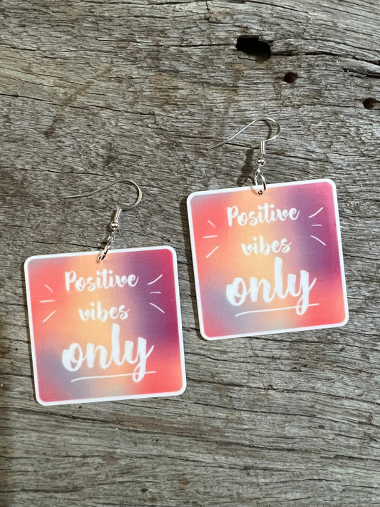 Positive Vibes Sunset Resin Earrings