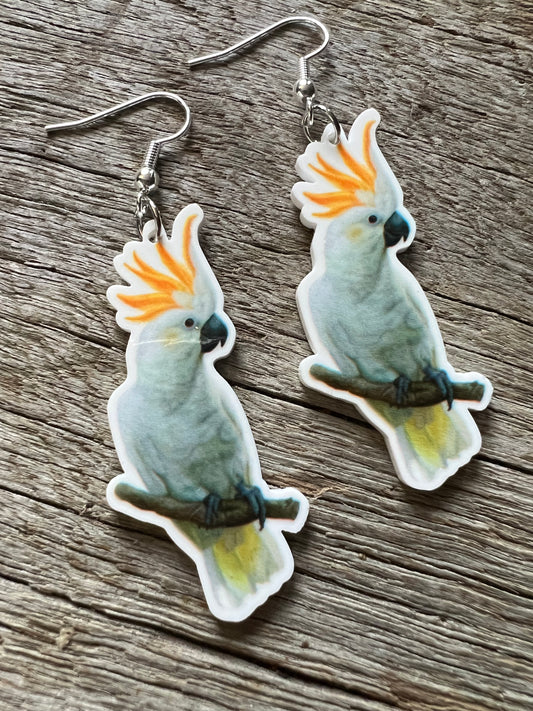 Cockatoo Bird Earrings