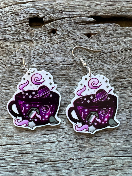 Cauldron Cuppa Magic Earrings