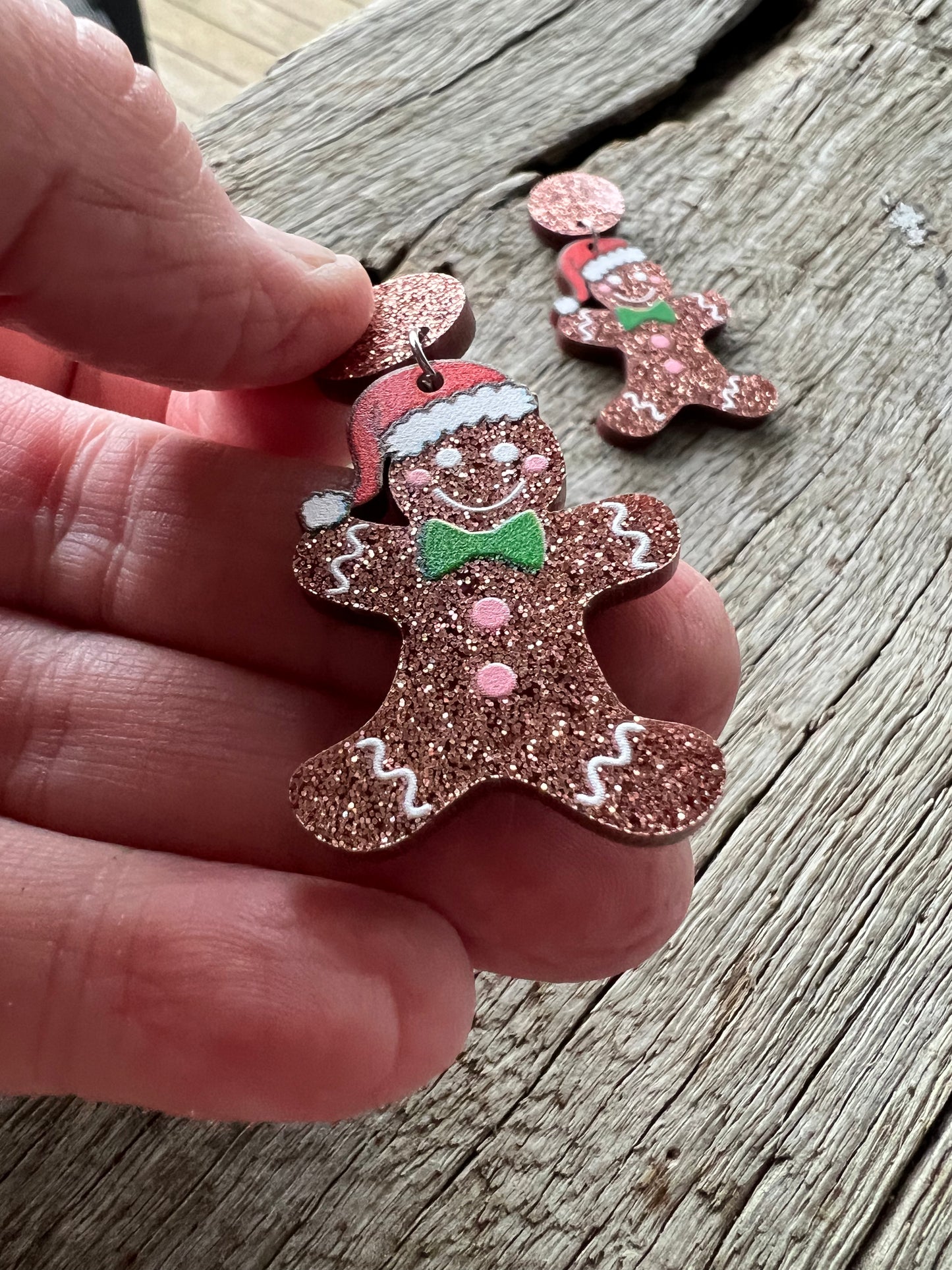Christmas Gingerbread Man Earrings