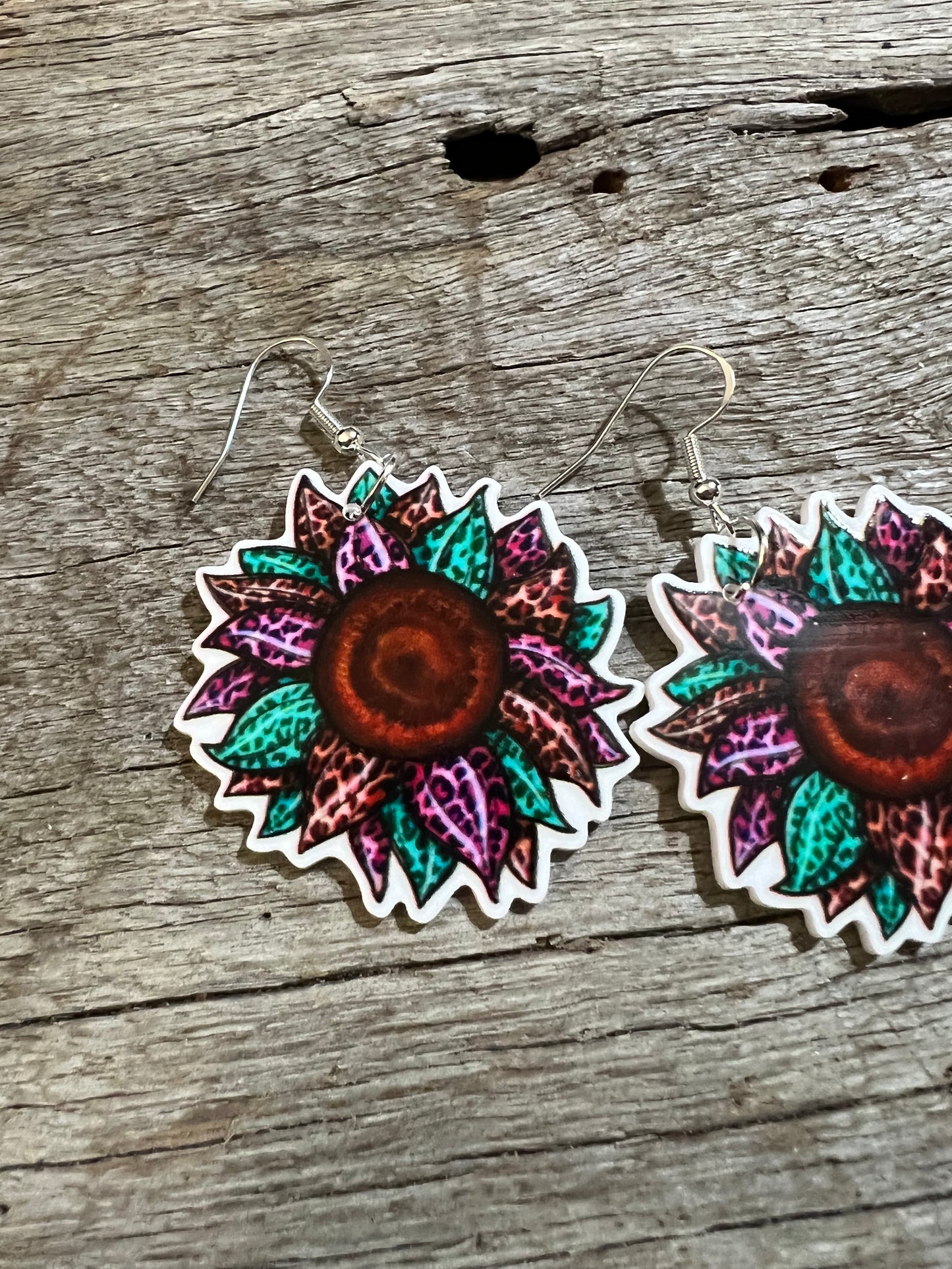 Stunning Sunflower Earthy Earrings