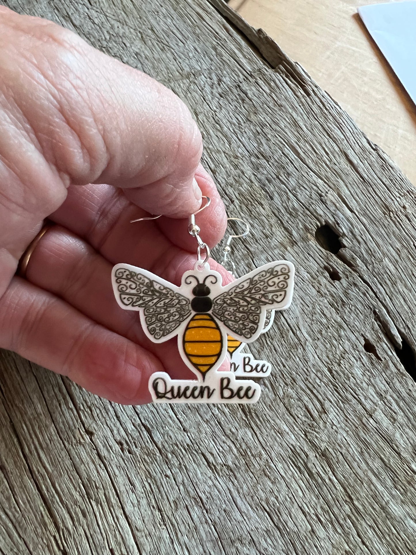 Queen Bee Resin Earrings