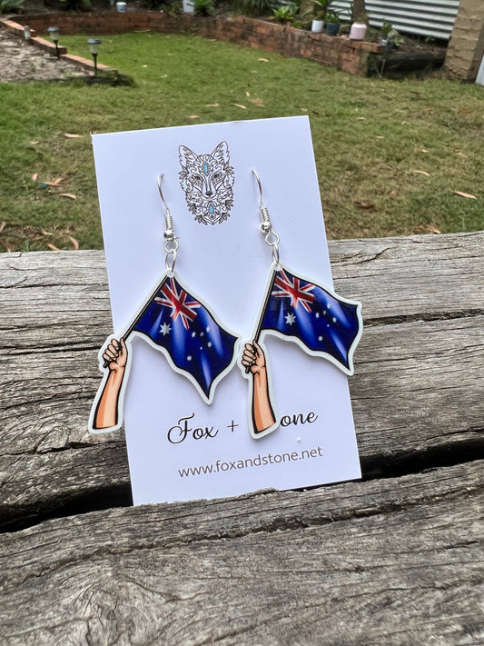 Australia Day Flag Earrings