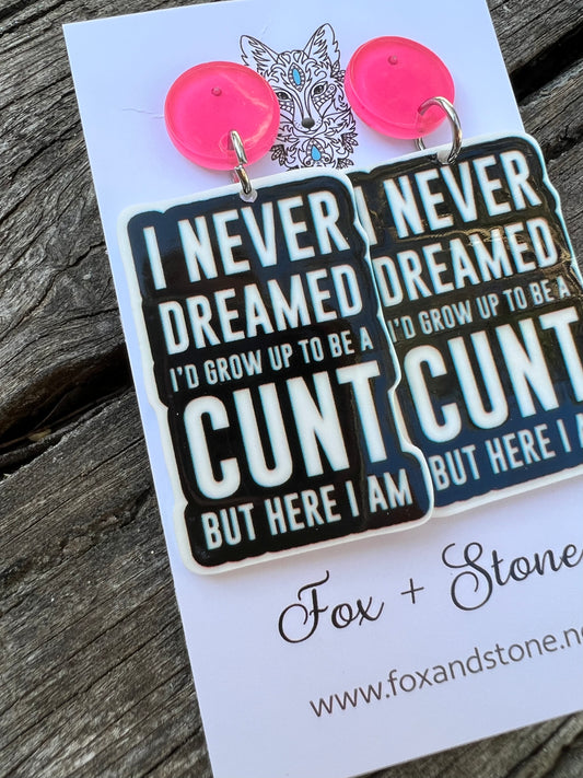 Never Dreamed Resin Earrings