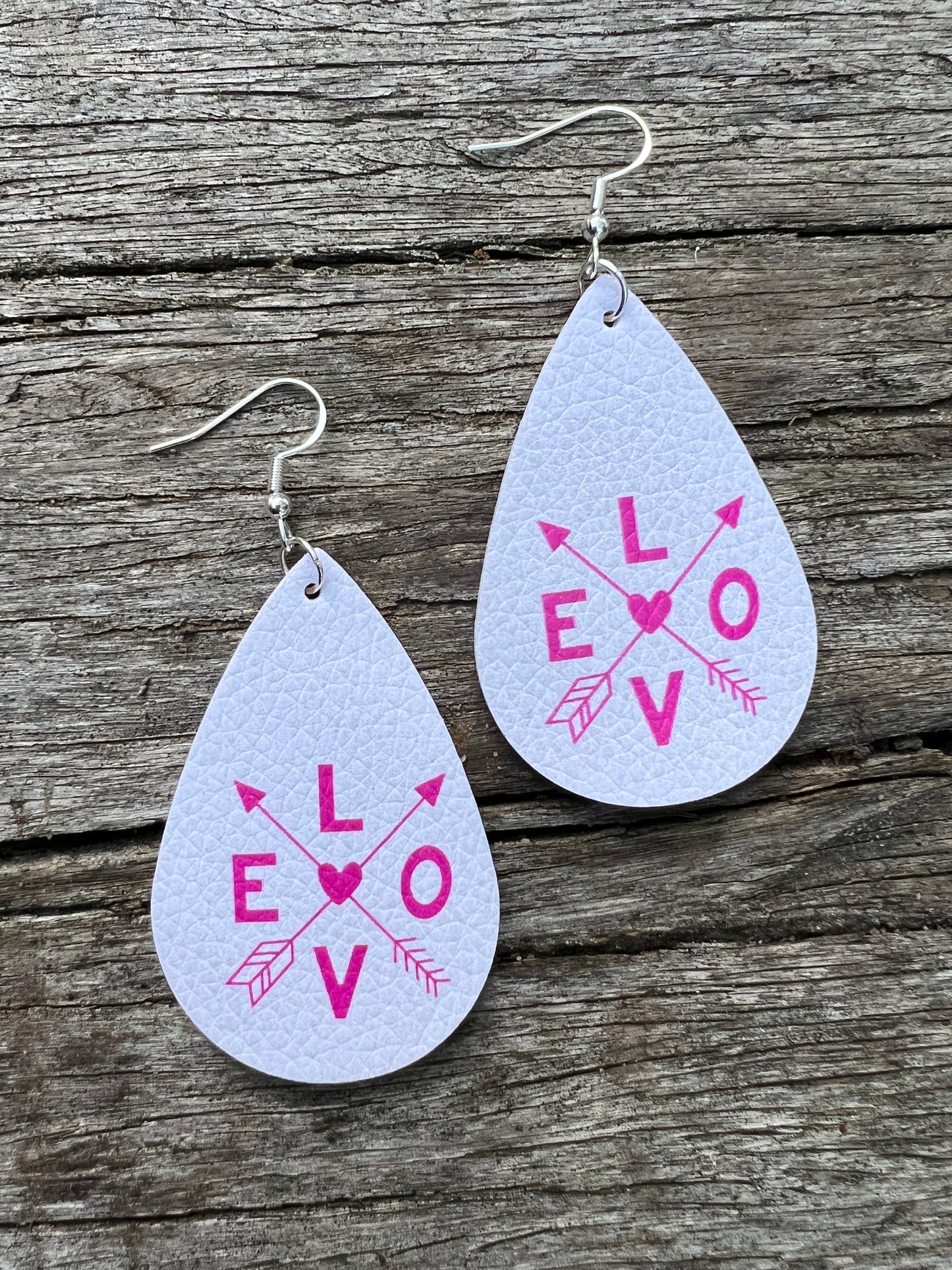 L O V E Feather Earrings
