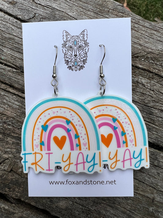 Fri-Yay Arch Earrings