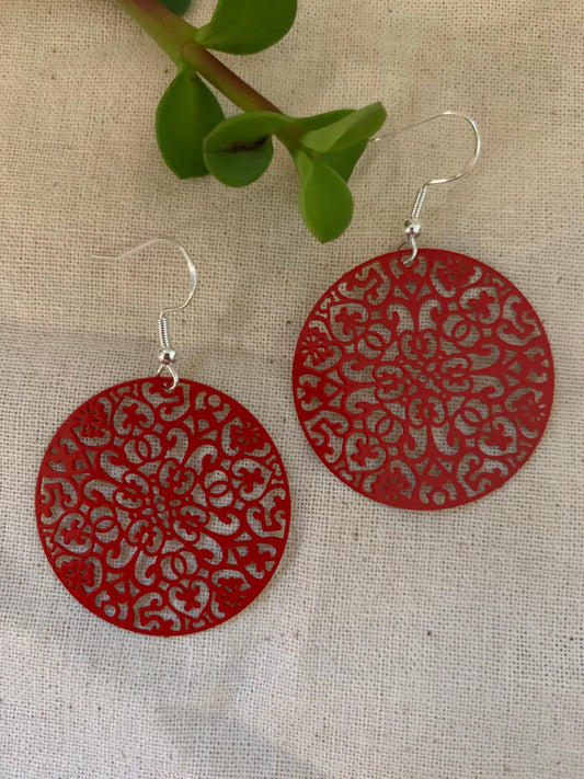 Vivid Red Evie Filigree